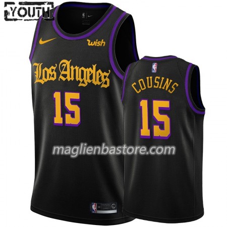 Maglia NBA Los Angeles Lakers DeMarcus Cousins 15 Nike 2019-20 City Creative Swingman - Bambino